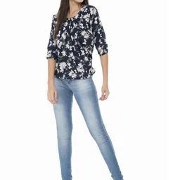 Absorbing Floral Print Crepe Top image 3