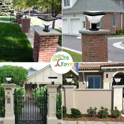 Epyz 8W Solar Panel 152 LEDs Square Shape Solar Post Light image 3