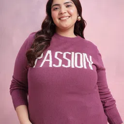 DressBerry Curve Typography Self Design Pullover-picture-13