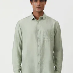 Greenfibre Men Slim Fit Opaque Casual Shirt-picture-14