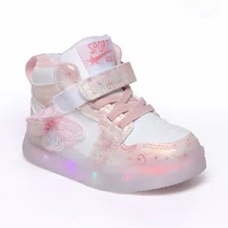 NEW STEPS Girls Printed PU Sneakers image 2