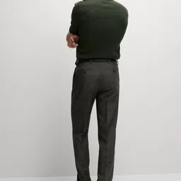 Marks & Spencer Men Regular Fit Mid-Rise Crease Resist Formal Trousers image 5