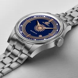 DOUBLERUN Men Round Dial & Bracelet Style Straps Analogue Multi Function Watch H05N26003 image 2