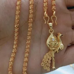 goticreation Women Gold-Plated Chain with Pendant image 4