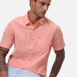 WROGN Men Custom Spread Collar Solid Cotton Casual Shirt-picture-12