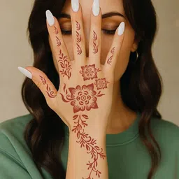 VOORKOMS Mehndi Design Stencil Sticker image 2