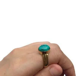 GenZcomplex Brass Turquoise Finger Ring-picture-16