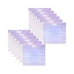 Aura Purple & White 12 Pieces Single Packing Top Visible Window Saree Bags-picture-38