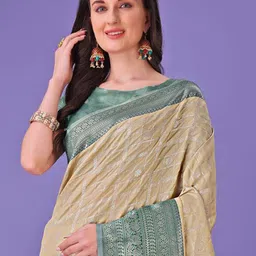 Mitera Woven Design Zari Silk Blend Saree image 2