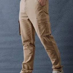 VOLTEDGE Men Relaxed Cargos Trousers image 4