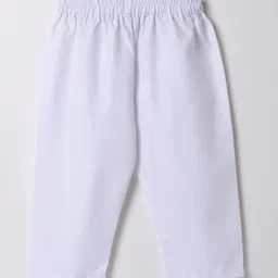 M'andy Boys Floral Printed Mandarin Collar Cotton Silk Kurta With Pyjamas image 4