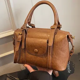 KPOP Women Solid PU Structured Sling Bag image 5
