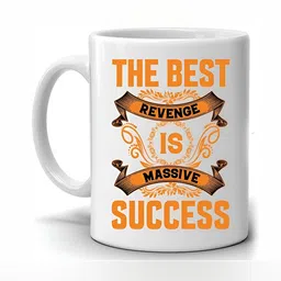 Mr UVD White & Orange Typography Printed Ceramic Matte Mug 350 ml-picture-15