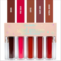 COLORSKY Set Of 5 Mini Studio Long Lasting Non Transfer Liquid Lipstick - 2.5 ml Each image 3