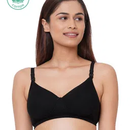 Inner Sense Organic Antimicrobial Padded Non-wired Feeding Bra - Black Size - 36C-picture-13