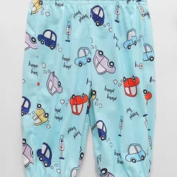 Kookie Kids Full Length Lounge Pant Car Print - Blue-image-98