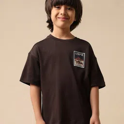 u.s. polo assn. kids Uspa Kids Boys Graphic Brand Printed Boxy Fit Cotton T-shirt-picture-41