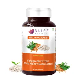 Bliss Welness Fenugreek With White Kidney Bean Sugar Digestion & Skin Support -60 Capsules-picture-38