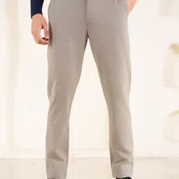 The Pant Project Power Stretch Men Smart Slim Fit Houndstooth Textured Non Iron Trousers-image-18