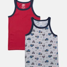 Jockey Pack Of 2 Boys Printed Sleeveless Basic Innerwear Vests image 2