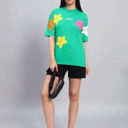 GRIFFEL Printed Pure Cotton Round Neck T-Shirt With Shorts Co-Ords-picture-28