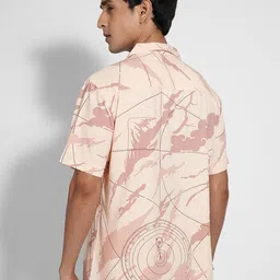 7 Alt by Pantaloons Abstract Printed Spread Collar Relaxed Fit Casual Shirt image 5