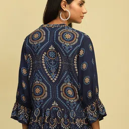 Biba Bandhani Printed Flared Tiered Tunic image 5