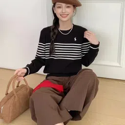 KPOP Women Striped Pullover-picture-26