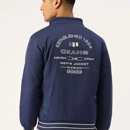 Okane Typography Detail Reversible Bomber Jacket image 5