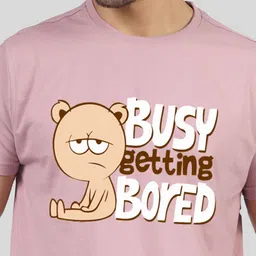 Greylongg Men Typography Printed Round Neck Cotton T-shirt image 2