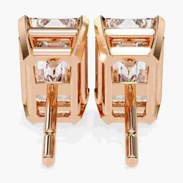 VALANOVA BIS Hallmark 18 Kt Rose Gold 2 Carat Lab Grown Diamond Studded Studs - 1.60 g image 5
