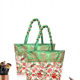 Kuber Industries Pack Of 2 Floral Printed Waterproof Tote Bag-picture-44