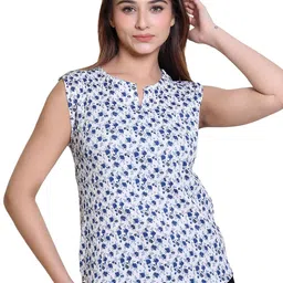 Varenyam Women Floral Printed Georgette Top-image-3