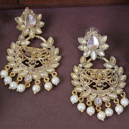 FASHION EMPIRE Gold-Plated Classic Brass Chandbalis-picture-34