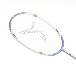 kuikma Kids Badminton Racket 77g Light Weight Isometric Frame White/Blue image 2