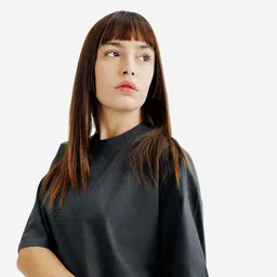 decathlon Women's crop top T-Shirt, Elementals, Grey image 3