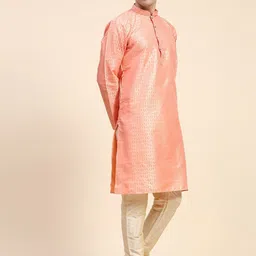 SKAVIJ Men Regular Kurta with Trousers image 3