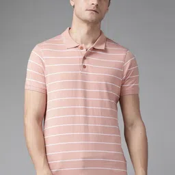 AUXAMIS Men Striped Polo Collar T-shirt-picture-20