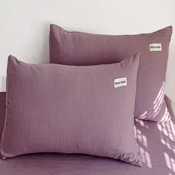 JC HOME Purple 140 TC King Bedsheet - 1.80 m x 2 m image 4