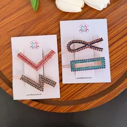 Radhya Accessories Women Set of 4 Bobby Pins-picture-22