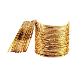 Vidhya Kangan Set Of 36 Gold-Plated Bangles image 4