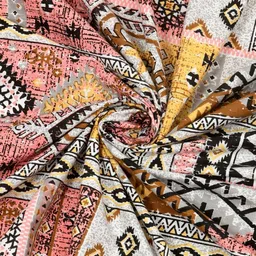 Qfab Pink Floral 144 TC King Bedsheet with 2 Pillow Covers image 5