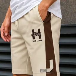 JUMPCUTS Men Typography Printed Regular Fit Outdoor Shorts image 4