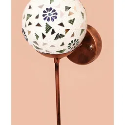 KINIS Copper-Toned & White Printed Quirky Spherical Shaped Wall Lamp image 4