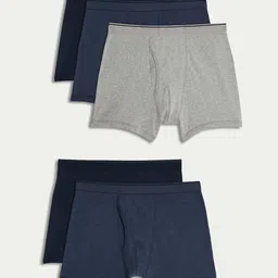 Marks & Spencer Men Pack Of 5 Pure Cotton Trunks-picture-30