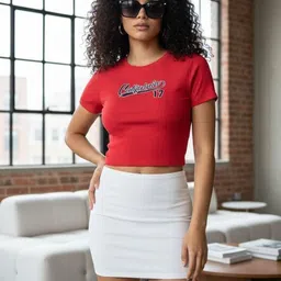 sollobell Print Cotton Crop Top image 1