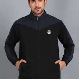 GNOCKFACE Men Brand Logo Colourblocked Lightweight Training or Gym Sporty Jacket-picture-19