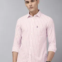 U.S. Polo Assn. Pure Cotton Striped Seersucker Tailored Fit Casual Shirt-picture-15
