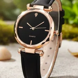 Moover Women Patterned Dial & Leather Bracelet Style Straps Analogue Automatic Watch 4pointLTR-BLK-J1 image 5