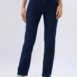 Spykar Midnight Blue Slim Fit Mid Rise Jeans For Women-picture-32